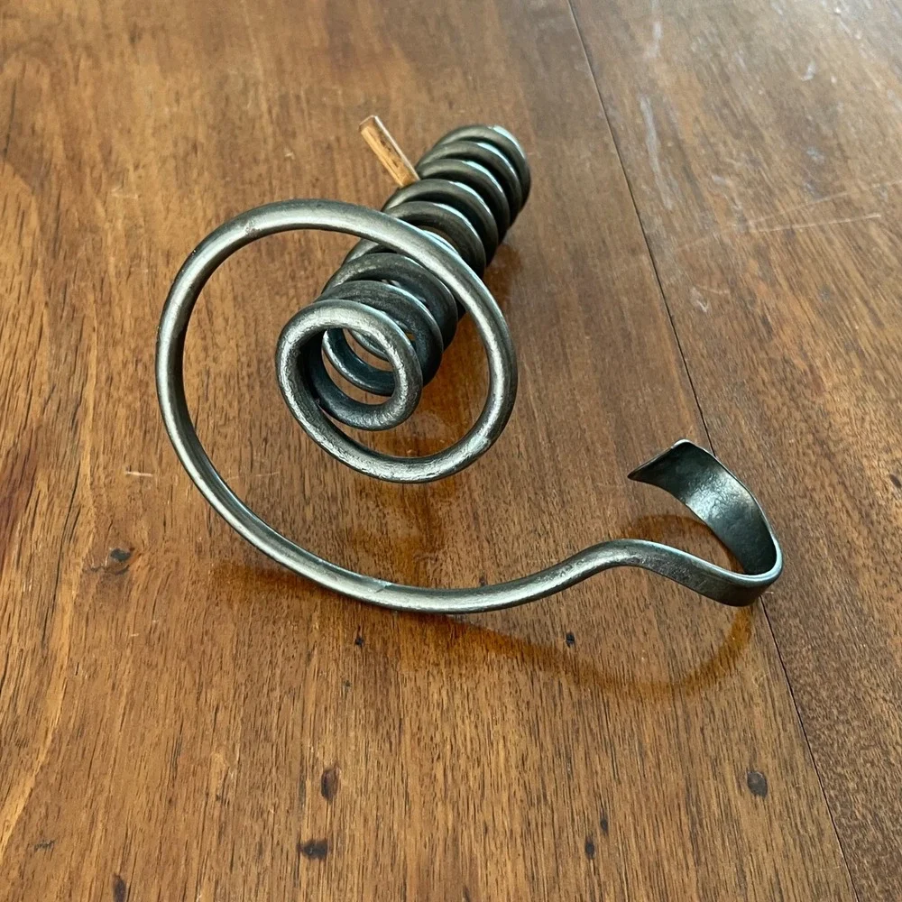 Vintage Wrote Iron Courting Candle Holder